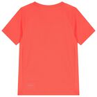 Boys Neon Orange Logo T-Shirt, 1, hi-res