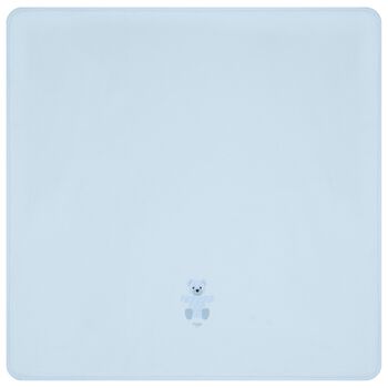 Baby Boys Blue Teddy Bear Logo Blanket