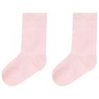 Baby Girls Pink Logo Socks ( 2-Pack ), 1, hi-res