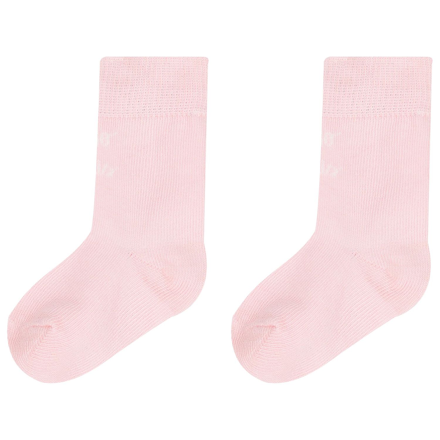 Baby Girls Pink Logo Socks ( 2-Pack ), 1, hi-res
