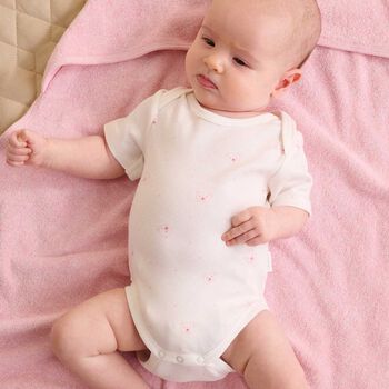 Baby Girls Pink Teddy Bear Hooded Towel