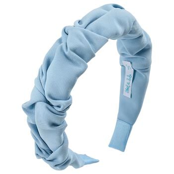 Girls Blue Crepe Headband