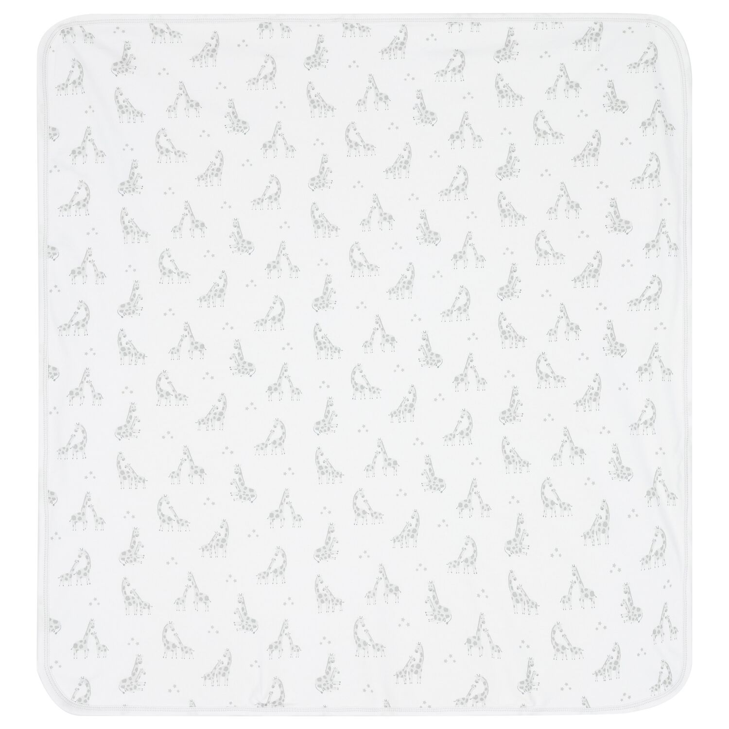 White & Grey Giraffe Baby Blanket, 1, hi-res