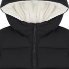 Baby Boys Black Logo Padded Puffer Jacket, 1, hi-res