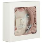 Girls Pink Pleated Ruffled Headband, 2, hi-res