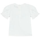Younger Girls White Floral & Logo T-Shirt, 1, hi-res