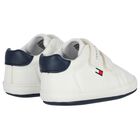 Baby Boys White Logo Pre Walker Shoes, 1, hi-res