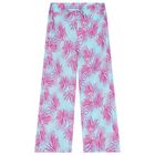 Girls Blue & Pink Logo Trousers, 1, hi-res