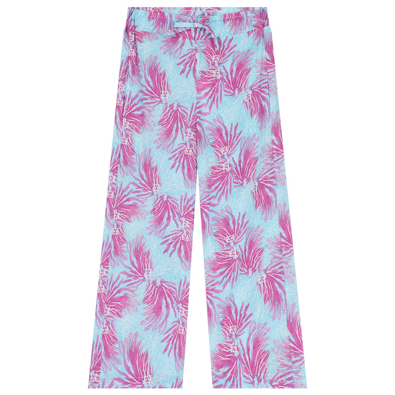 Girls Blue & Pink Logo Trousers, 1, hi-res