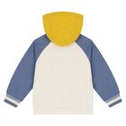 Younger Boys Ivory, Blue & Yellow 3-Piece Tracksuit, 1, hi-res