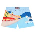 Boys Blue Logo Swim Shorts, 1, hi-res