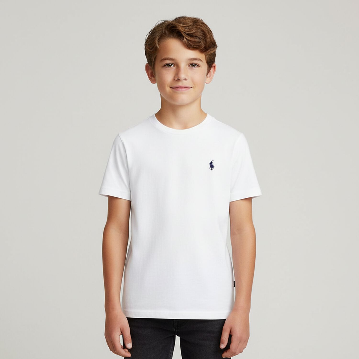 Boys White Logo T-Shirt, 1, hi-res image number null