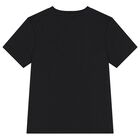 Boys Black Logo T-Shirt, 1, hi-res