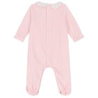 Baby Girls Pink Logo Babygrow, 1, hi-res