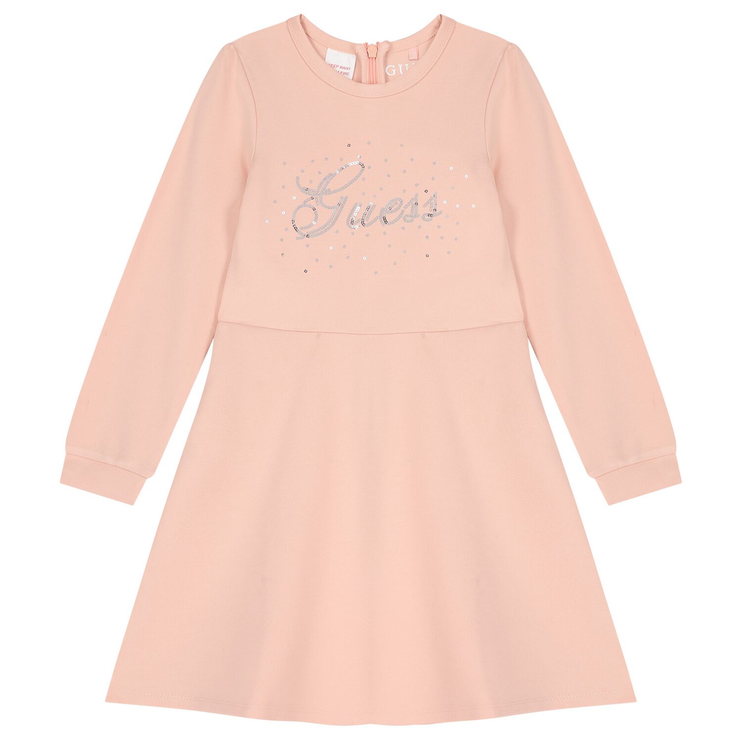 Girls Pink Logo Dress, 2, hi-res