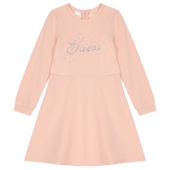 Girls Pink Logo Dress