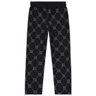 Boys Black Logo Joggers, 1, hi-res