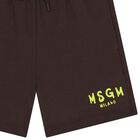 Brown Logo Shorts, 4, hi-res