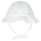 Baby Girls White Logo Hat, 1, hi-res