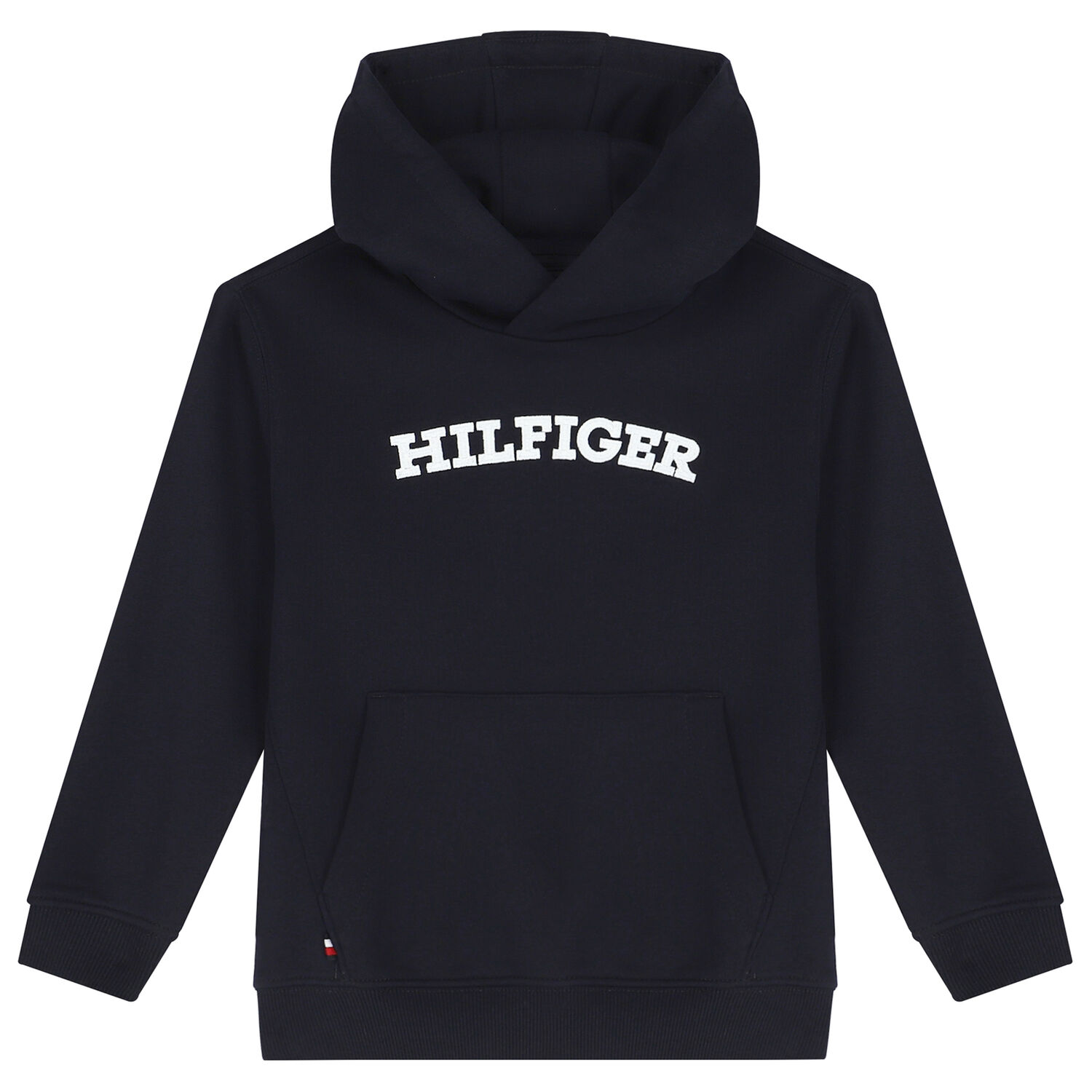 Boys Navy Logo Hooded Top, 1, hi-res image number null
