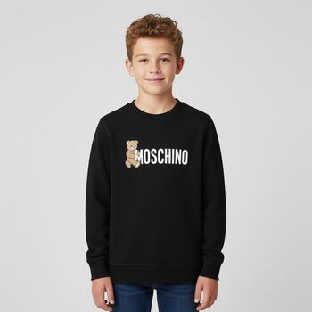 Black Teddy Bear Logo Sweatshirt