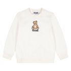 Younger White Teddy Bear Logo Sweatshirt, 1, hi-res