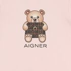 Younger Girls Pink Teddy Bear Dress, 1, hi-res