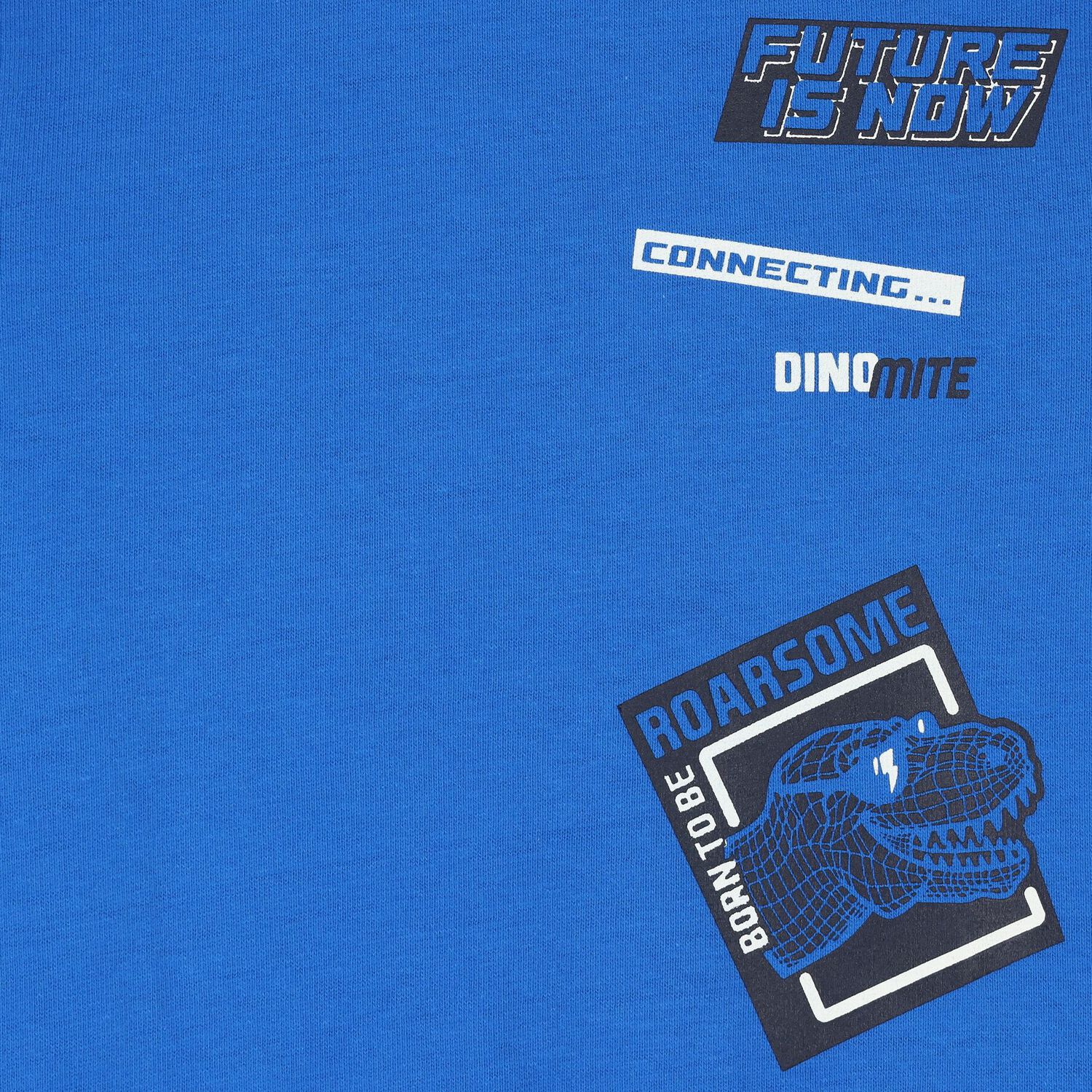 Boys Blue & Navy Blue Dinosaur Tracksuit, 1, hi-res image number null