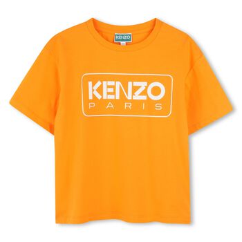 Girls Orange Logo T-Shirt