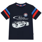 Younger Boys Navy Blue Sports Car T-Shirt, 2, hi-res