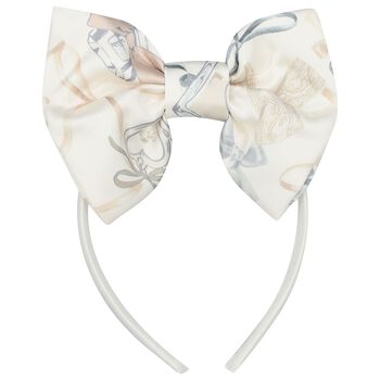 Girls Ivory Bow Headband