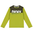 Boys Green Logo Long Sleeve Top, 2, hi-res