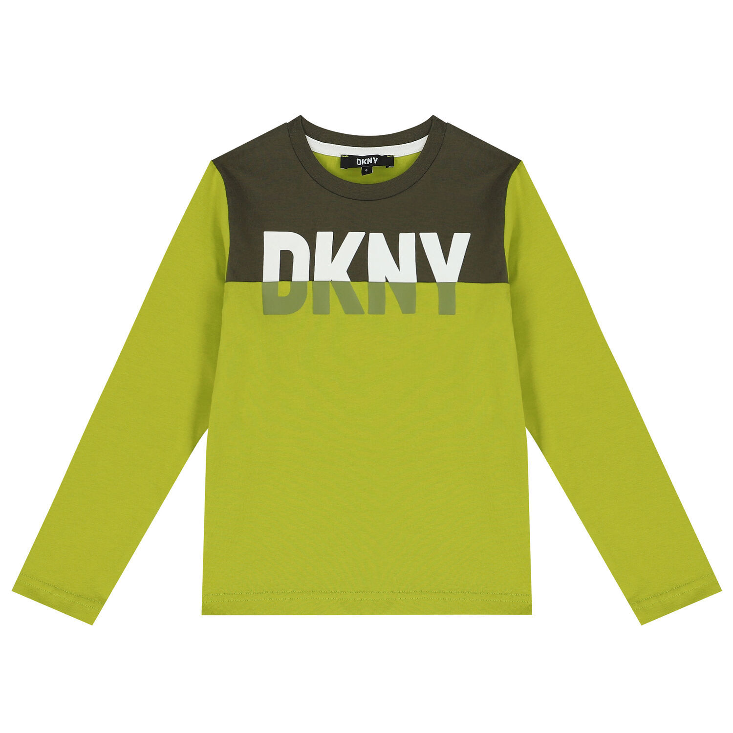 Boys Green Logo Long Sleeve Top, 2, hi-res image number null