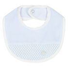 Baby Boys Blue Smocked Bib, 1, hi-res