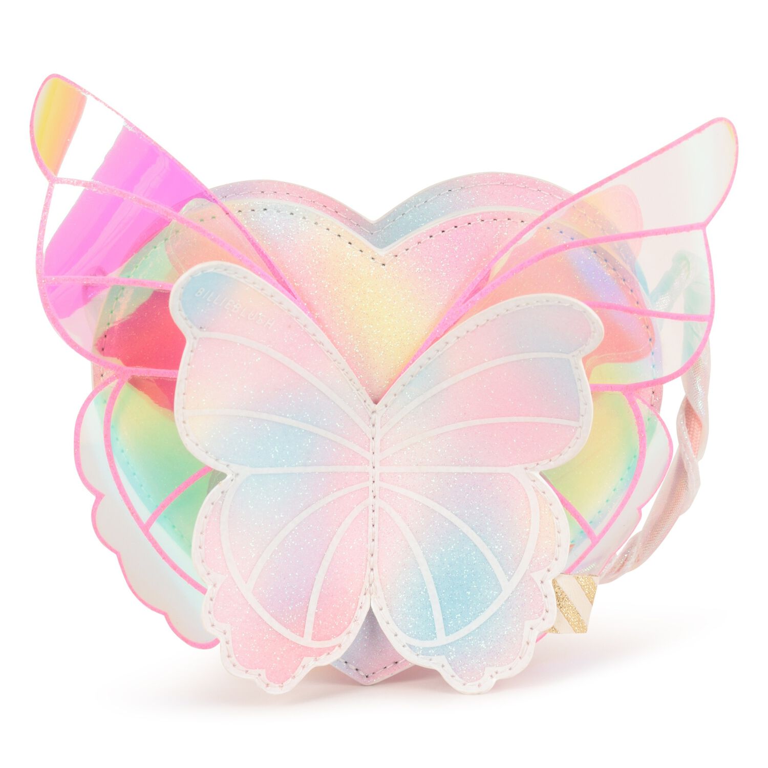 Girls Pink Butterfly Handbag, 1, hi-res