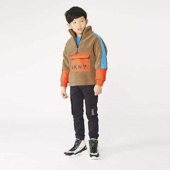 Boys Black Logo Trousers