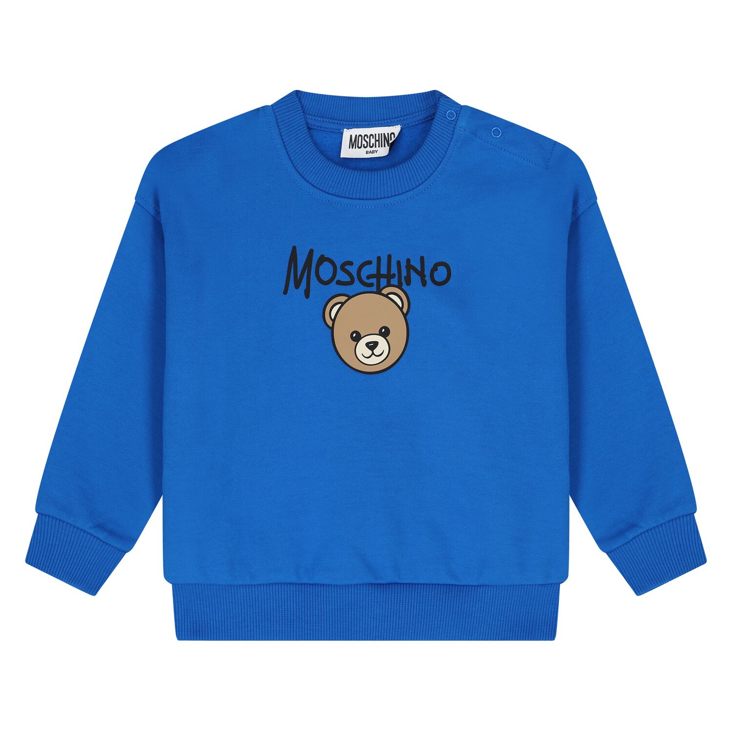 Younger Blue Teddy Bear Logo Sweatshirt, 3, hi-res