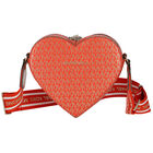 Girls Orange Heart Logo Shoulder Bag, 1, hi-res