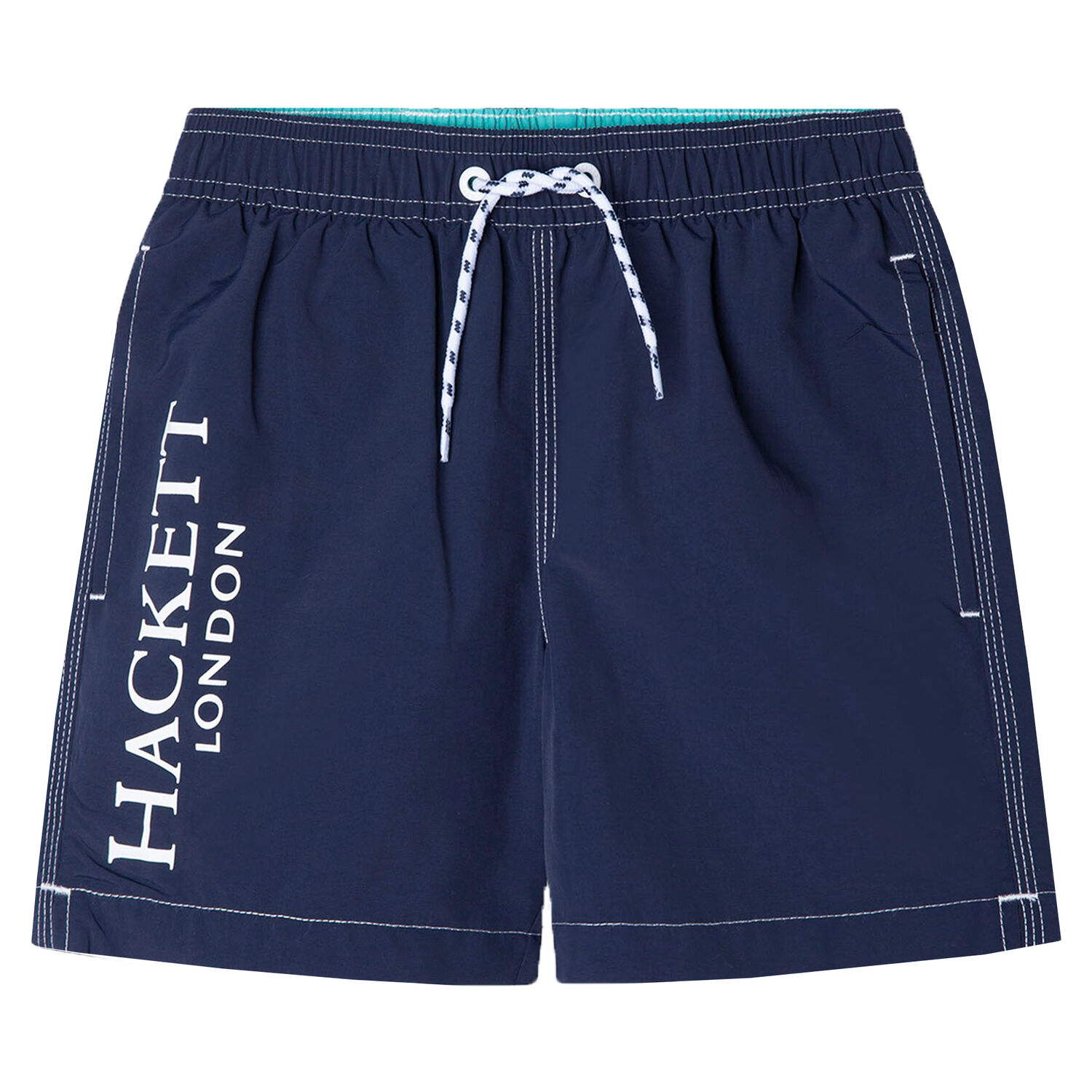 Boys Navy Nylon Swim Shorts, 1, hi-res