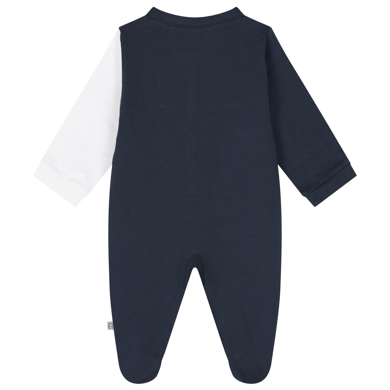 Boys Navy Blue & White Logo Babygrow, Hat & Bib Gift Set, 1, hi-res
