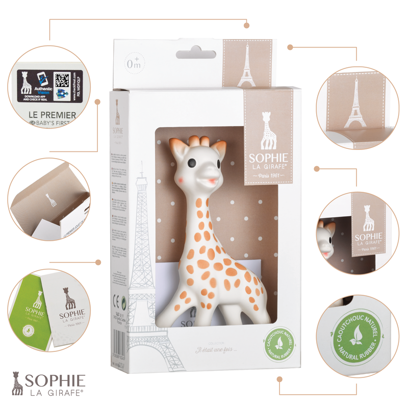 Baby Ivory Giraffe Rubber Toy, 1, hi-res image number null