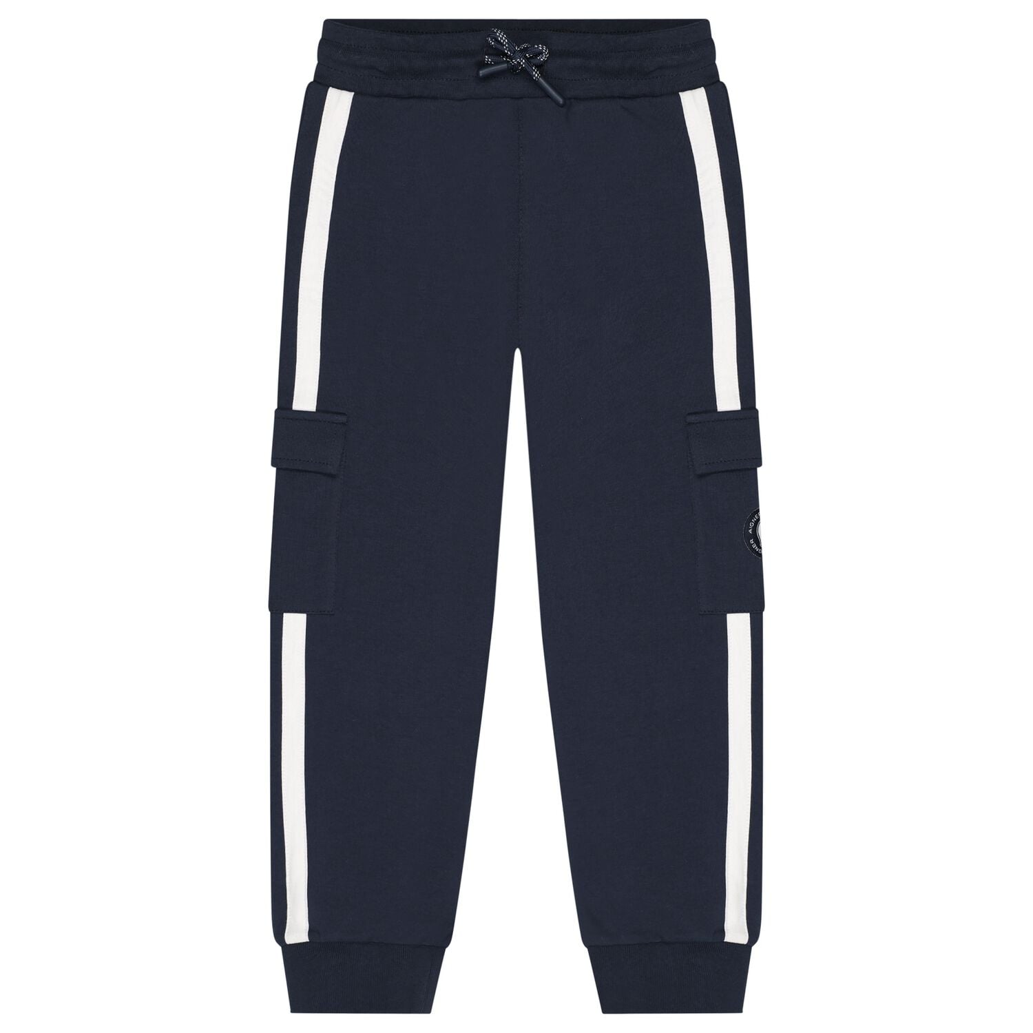 Boys Navy Blue Logo Joggers, 2, hi-res