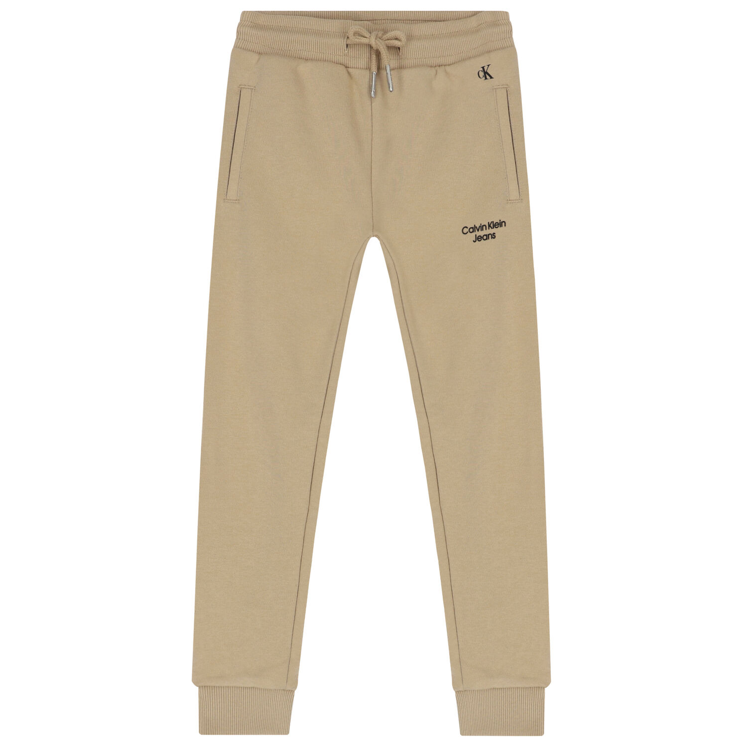 Boys Beige Logo Joggers, 2, hi-res
