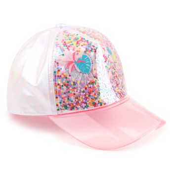 Girls Silver Iridescent Cap