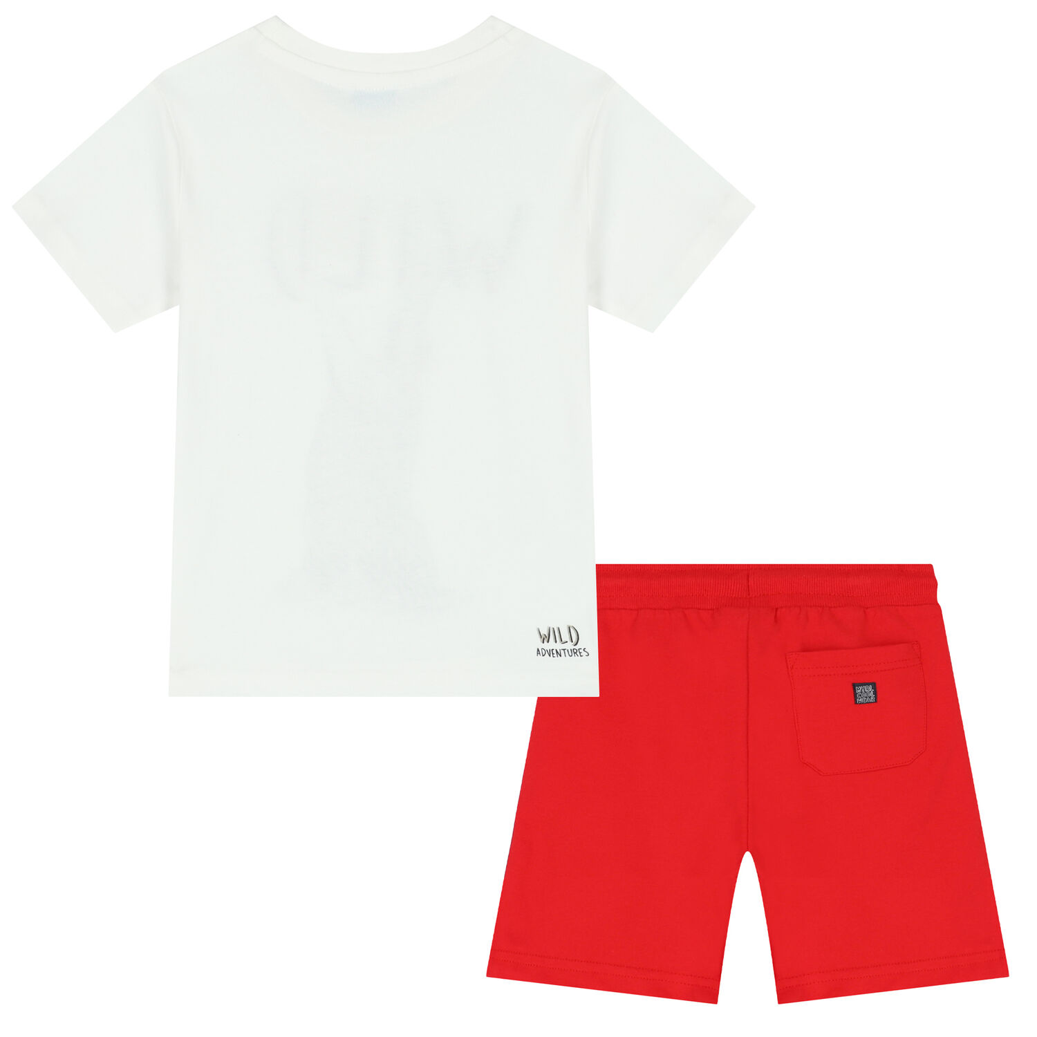 Boys Ivory & Red Crocodile Shorts Set, 3, hi-res