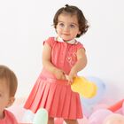 Girls Pink Polo Logo Dress, 1, hi-res