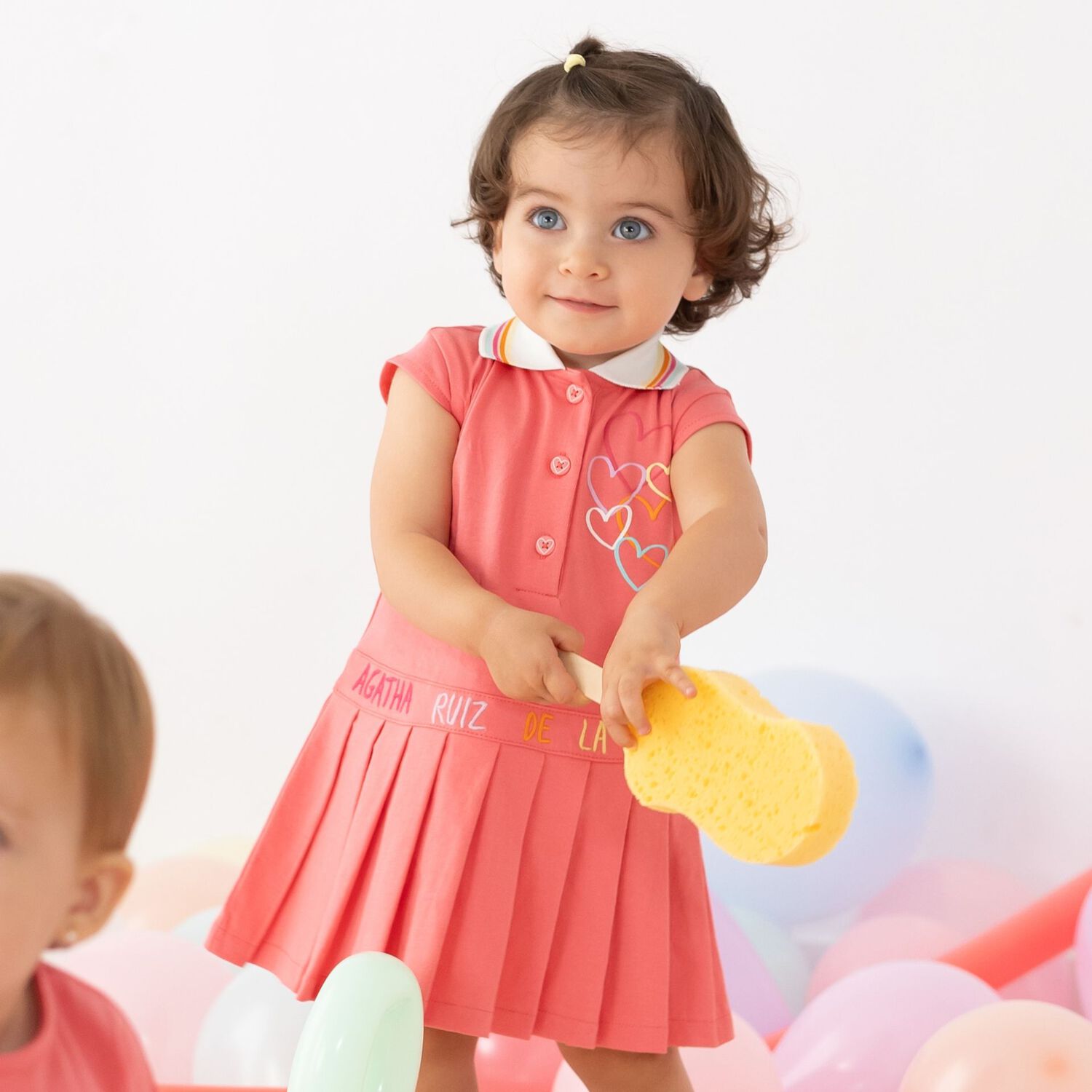 Girls Pink Polo Logo Dress, 1, hi-res image number null