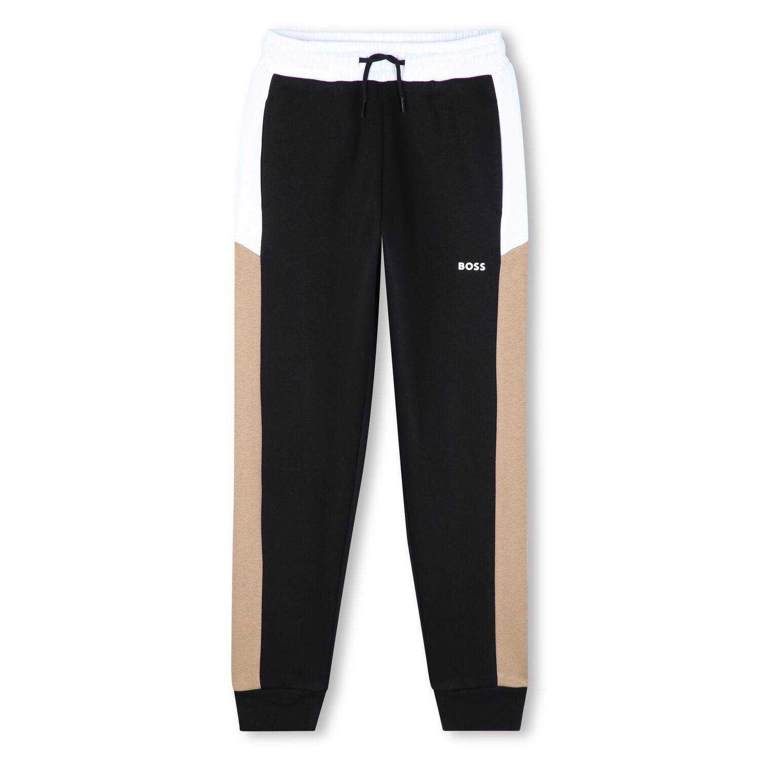 Boys Black Logo Joggers, 1, hi-res