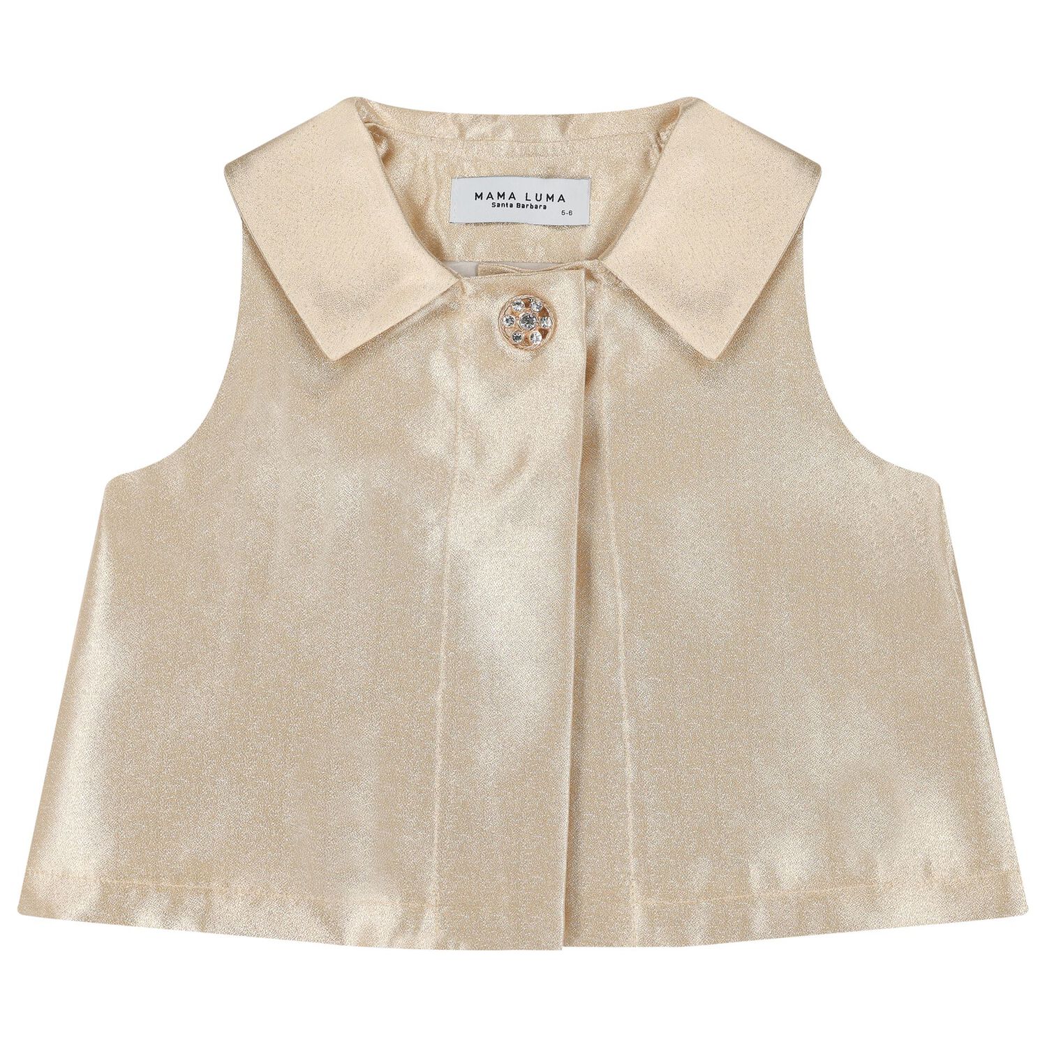 Girls Gold Fringe Skirt Set, 1, hi-res