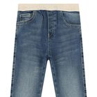 Younger Boys Blue Logo Denim Jeans, 1, hi-res